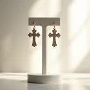 boucles d'oreilles croix